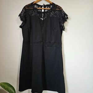 NWT MAURICES BLACK LACED SHORT DRESS SIZE 0 / 14